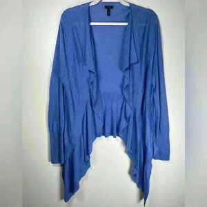 Soma Open Front Soft Lightweight Sweater Loungewear Ruffle Women’s Size Large